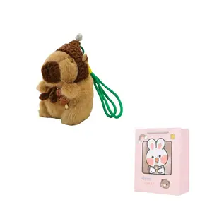 Вязаная кукла капибара плюшевый брелок высота 13см CHONGRONGLIANYU