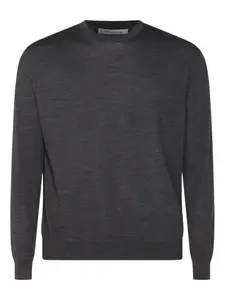 Шерстяной свитер с круглым вырезом Malo, серый