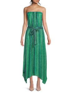 Платье макси с завязками на талии от Luca Printed Ramy Brook, цвет Meadow Green