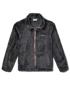 Детская куртка с подкладкой из шерпы Fire Side на молнии, для девочек 7-20 лет Columbia, черный