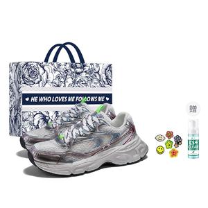 Kappa Низкие дышащие амортизирующие кроссовки унисекс, серые, новогодние, красные