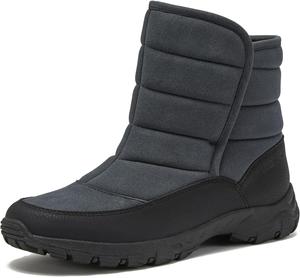 Зимние утепленные ботинки Lands' End для мужчин, с шнуровкой или без, водонепроницаемые мужские снежные ботинки, средняя или широкая полнота, размер 8-13, черные, коричневые, зеленые или серые