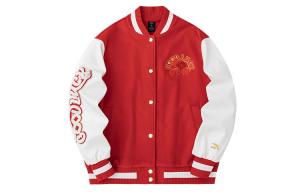 Куртка бейсбольная Anta Sports Life Collection женская насыщенного красного цвета