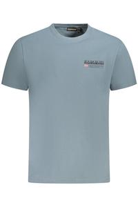 Мужская футболка Napapijri хлопковая однотонная базовая, серый