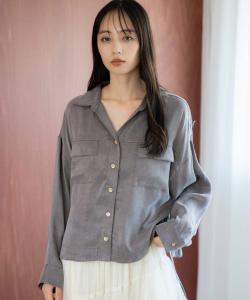 Атласная рубашка с боковой лентой Noela, цвет Charcoal Gray