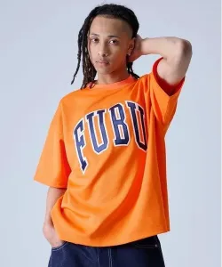 Футболка FUBU/FUBU с сетчатым логотипом и буквами, весна-лето (мужские) Select Brands, цвет Orange
