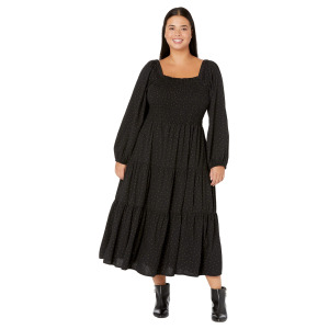 Платье Madewell, Plus Lucie Tiered Midi Dress in Dot