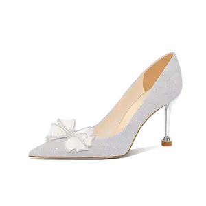 PARK DANCE Серебряные лодочки на шпильке 8 см, цвет Silver 8cm