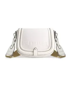 Джиговая седельная сумка с логотипом и эффектом потертости True Religion, белый