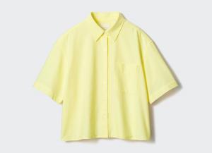 Рубашка Uniqlo Oxford Boxy, 41 желтый