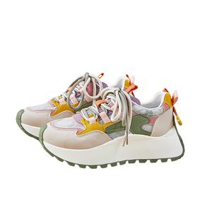 JOHLIN DREAM Дышащие кроссовки на платформе для увеличения роста женские зеленые, цвет Green