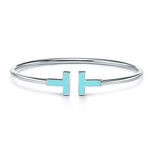 Браслет Tiffany & Co Tiffany T Turquoise Wire, белое золото