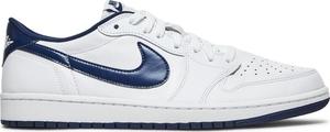 Кроссовки Air Jordan 1 Low Retro OG Midnight Navy, белый