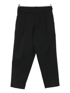 Брюки с плиссированной резинкой на талии YES LONDON, черный