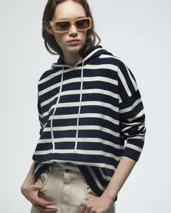 Кофта с капюшоном в полоску Sfera, темно-синий