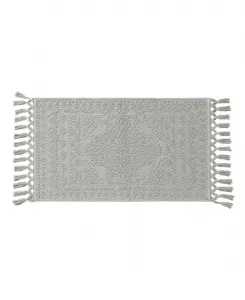 Хлопковый коврик для ванной Nellore с бахромой, 51 x 97 см French Connection, средне- синий