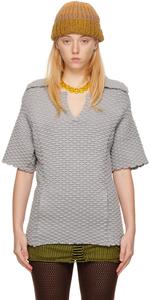 Серая футболка-поло цвета арахиса Isa Boulder