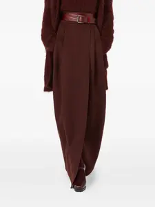 Плиссированная юбка с запахом Max Mara, красный