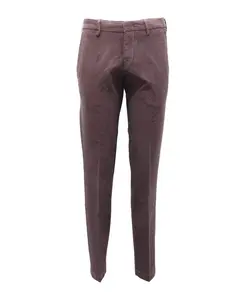 Узкие бордовые брюки Michael Coal, красный