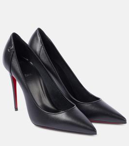 Спортивные туфли Kate 100 из кожи Christian Louboutin, Black/Lin Black