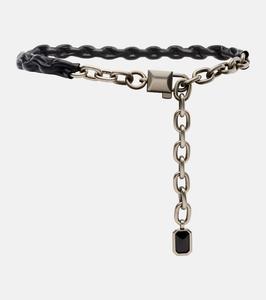 Кожаный ремень с декоративной отделкой Dolce&Gabbana, Nero