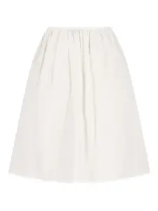 Миди-юбка с клапанными карманами Miu Miu, белый