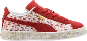 Кроссовки Puma Hello Kitty x Suede Classic PS Bright Red, красный