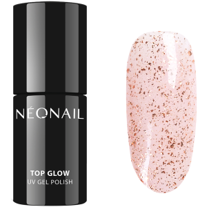 Neonail Top Glow Gold Flakes гибридное верхнее покрытие для лаков для ногтей, 7,2 мл