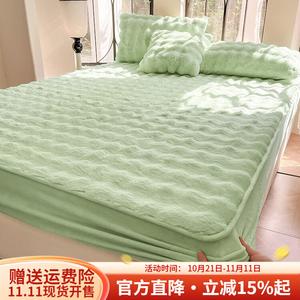 Boyang Плед молочный вельвет с флисовой подкладкой, 150х200 см, цвет Karo Green