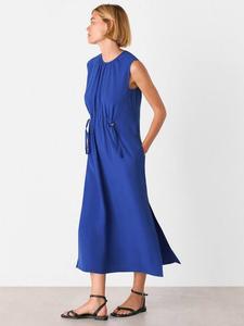 Платье миди без рукавов со шнурком Whistles, Blue