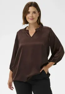 Блузка с оборками kcamira Kaffe Curve, Chocolate Brown