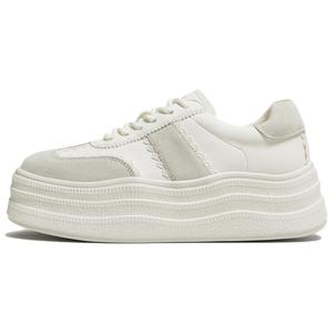 TATA Дышащие женские кэжуал кеды низкие экрю-серые, цвет Ecru/Gray