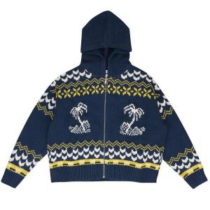 Свитер Rhude Palma Knit Zip Up Sweater 'Navy'