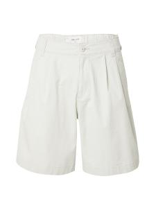 Свободные брюки со складками спереди HOLLISTER, светло-серый