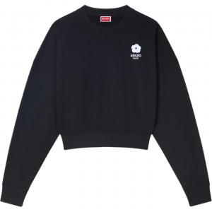 Кроп-свитшот с круглым вырезом KENZO, черный