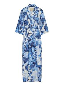 Халат ESSENZA Long Bathrobe Jula Leila, цвет navy/cobalt blue/azure/light blue