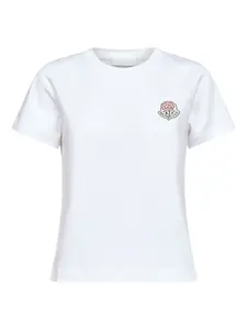 Футболка с круглым вырезом и логотипом Moncler, белый