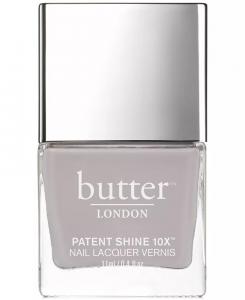 Лак для ногтей Patent Shine 10X, 0,4 унции Butter London, цвет Ta-Ta! (soft grey crème)