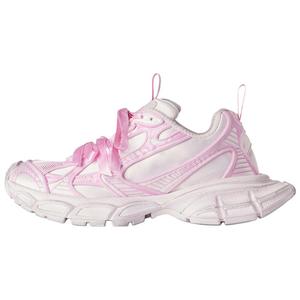 Balenciaga 3xl атласные ботинки на шнурках с бантом низкие массивные кроссовки women's pink