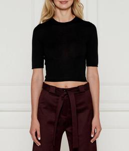 Джемпер мужской Pinko шерстяной с коротким рукавом, черный