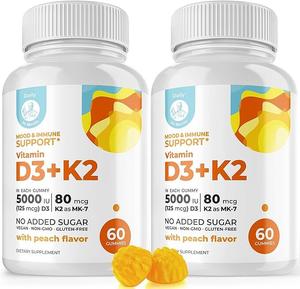 DR. MORITZ витамин D3 K2 жевательные таблетки 5000 МЕ, 120 штук