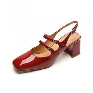 Туфли на высоком каблуке 7 см, женские Echo&yolo, Burgundy