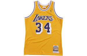 Джерси Mitchell & Ness Lakers 1996 Shaquille O'Neal Mitchell Ness, желтый