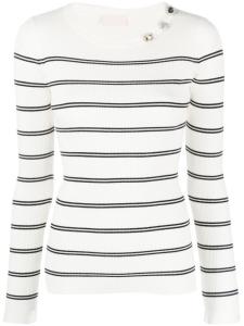 LIU JO полосатая толстовка с аппликацией, белый