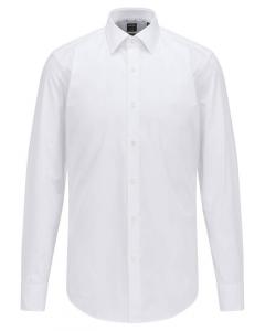 Рубашка h-hank-kent-c1-214 приталенного кроя с длинными рукавами Boss, белый
