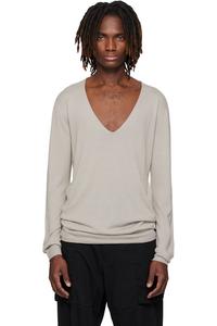 Rick Owens Свитер Off-White Temple оверсайз с экстремально V-образным вырезом