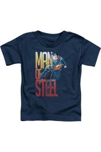 Футболка с коротким рукавом для малышей "Стальной полет Супермена" Gildan, темно-синий