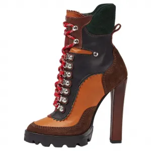 Женские канадские походные ботинки на каблуке DSQUARED 2, коричневый