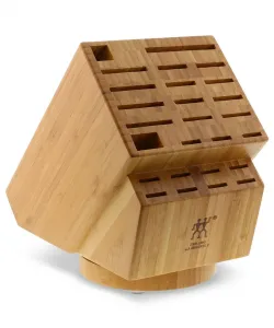 Блок для ножей JA Henckels из бамбука с 26 пазами и поворотным креплением Zwilling, бамбук