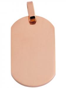 Adeliás Кулон унисекс - кулон из нержавеющей стали с гравировкой и золотым покрытием